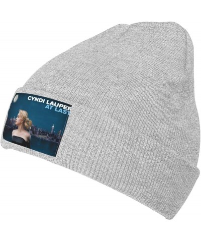 Cyndi Music Lauper Knit Hat Cap Warm Knitted Woolen Beanie Hats Fashionable Adults Stretch Black Gray $11.32 Skullies & Beanies