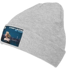 Cyndi Music Lauper Knit Hat Cap Warm Knitted Woolen Beanie Hats Fashionable Adults Stretch Black Gray $11.32 Skullies & Beanies