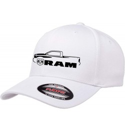 2010-18 Ram 1500 Pickup Truck Outline Design Flexfit 6277 Athletic Baseball Fitted Hat Cap White $11.60 Baseball Caps