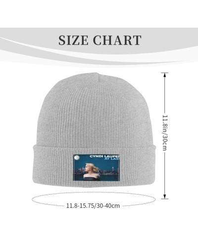 Cyndi Music Lauper Knit Hat Cap Warm Knitted Woolen Beanie Hats Fashionable Adults Stretch Black Gray $11.32 Skullies & Beanies