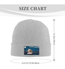 Cyndi Music Lauper Knit Hat Cap Warm Knitted Woolen Beanie Hats Fashionable Adults Stretch Black Gray $11.32 Skullies & Beanies