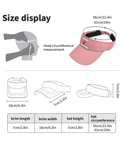 I Love My German Shepherds Caps Visors for Teens Visor Hat Packable Golf Cap Pink $11.19 Visors