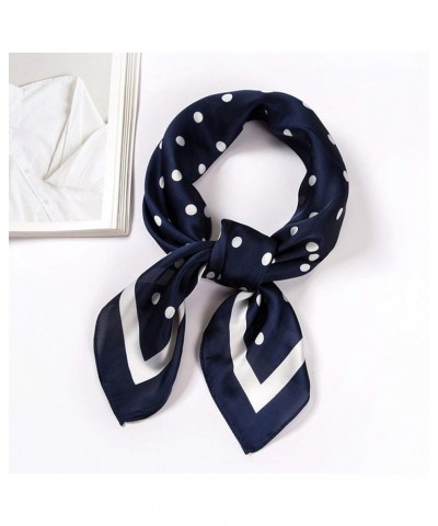 Scarf Scarves Kerchief Polka Ribbon Scarf Dot 70x70cm Neck Women Scarf Plaid Scarf with Navy $7.27 Scarves