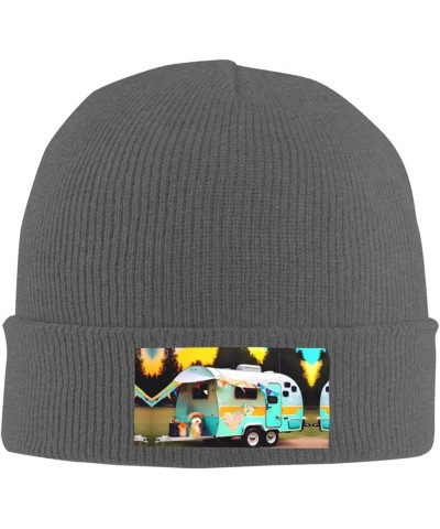 You Make Me Happy Camper Print Unisex Beanie for Men and Women Knit Hat Winter Beanies,Skater Beanie Deep Heather $9.28 Skull...