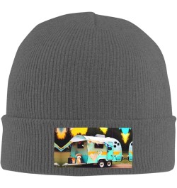 You Make Me Happy Camper Print Unisex Beanie for Men and Women Knit Hat Winter Beanies,Skater Beanie Deep Heather $9.28 Skull...