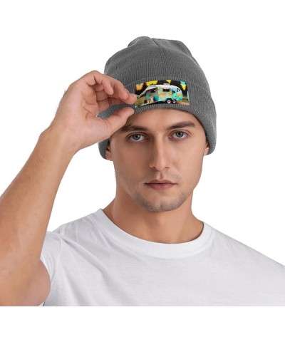 You Make Me Happy Camper Print Unisex Beanie for Men and Women Knit Hat Winter Beanies,Skater Beanie Deep Heather $9.28 Skull...