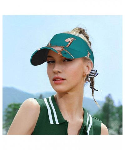 Gold Drops Print Sunscreen Visor Hats for Women & Men,Sport Empty Top,Tennis Visor,Golf Visor Giraffes Doing Various Yoga $12...