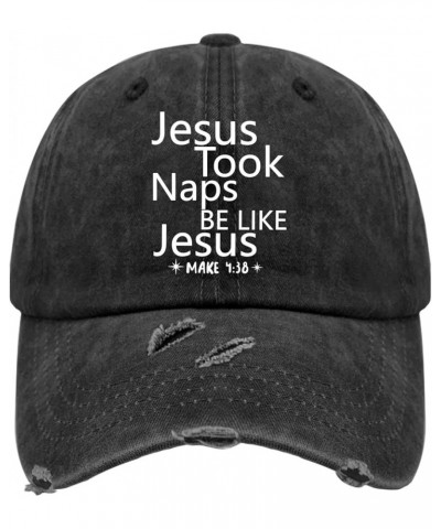 Hiking Hats for Men Jesus Funny Cap for Mens Baseball Hat Quick Dry Jesus Took Naps Be Likes Jesu Cute Baseball Cap Allblack ...