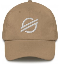 Stellar Cryptocurrency Logo Hat (Embroidered Dad Cap) Khaki $13.36 Baseball Caps