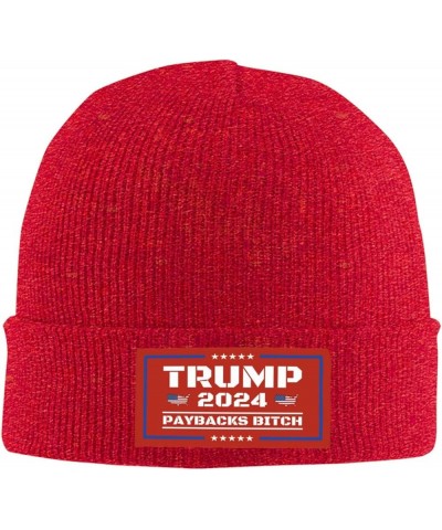 Trump 2024 paybackss Bitch Knit Hat Impeach Biden Fuck-Pelosi Anti Swallows Men Women Warm Winter Hat Beanie Cap Red $9.45 Sk...