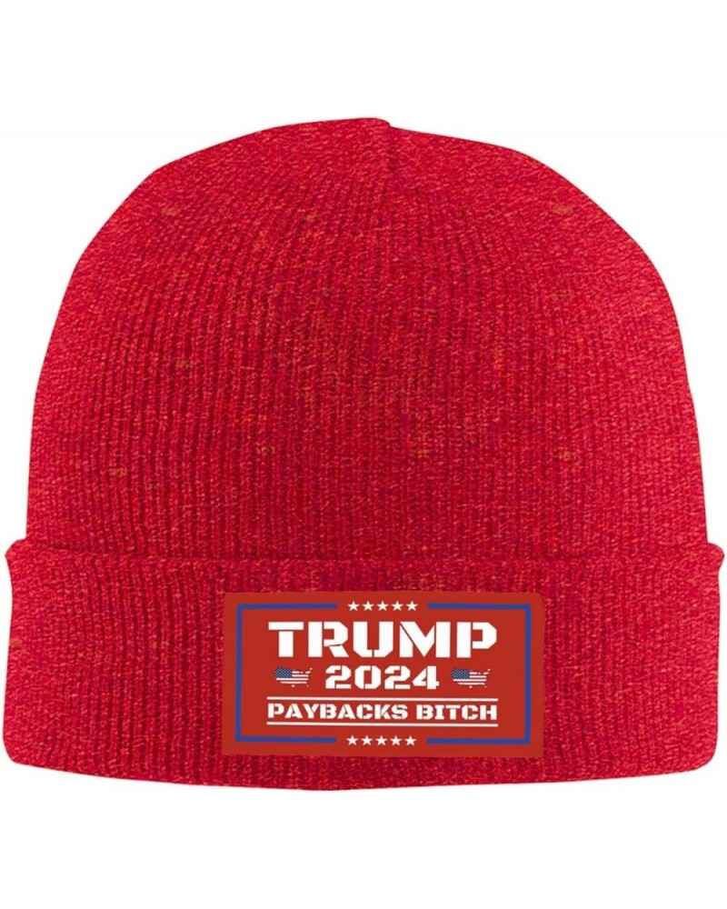 Trump 2024 paybackss Bitch Knit Hat Impeach Biden Fuck-Pelosi Anti Swallows Men Women Warm Winter Hat Beanie Cap Red $9.45 Sk...