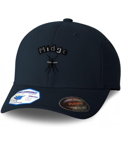 Custom Flexfit Hats for Men & Women Midge Insects Polyester Dad Hat Baseball Cap Dark Navy Design Only $21.23 Baseball Caps