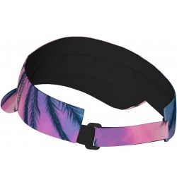 Palm Tree Landscape Sports Sun Visor Hats Adjustable Empty Top Sun Visor Caps for Women Men Kids Multicolor $13.56 Visors