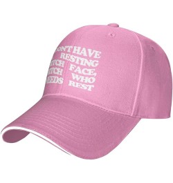 Women's and Men's Baseball Hats I Don't Have A Resting Bitch Face Vintage Dad Hat Adjustable Casquette Cap Pink $9.71 Basebal...