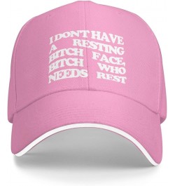 Women's and Men's Baseball Hats I Don't Have A Resting Bitch Face Vintage Dad Hat Adjustable Casquette Cap Pink $9.71 Basebal...