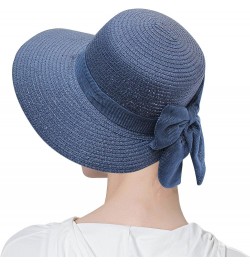 Womens Sun Hat Summer Sun Visor Hat for Women Panama Roll Up Hat Wide Brim Beach Hat Casual Hat L1-navy $6.29 Sun Hats