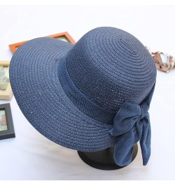 Womens Sun Hat Summer Sun Visor Hat for Women Panama Roll Up Hat Wide Brim Beach Hat Casual Hat L1-navy $6.29 Sun Hats