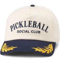 Pickleball Adjustable Baseball Hat (PBALL-Parent) Ivory/Navy (Club Captain) $21.01 Baseball Caps