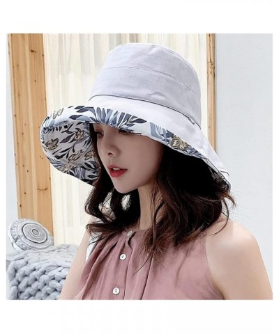 Wide Brim Cotton Summer Hat Women Sun Hats Summer Beach UV Protection UPF Packable Wide Brim Chin Strap B $13.56 Sun Hats