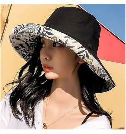 Wide Brim Cotton Summer Hat Women Sun Hats Summer Beach UV Protection UPF Packable Wide Brim Chin Strap B $13.56 Sun Hats