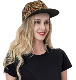 Paisley Baseball Cap, Flat Brim Trucker Hat, Buckle Adjustable Paisley7 $10.00 Baseball Caps