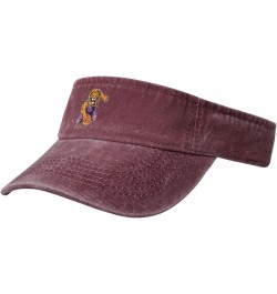 The Dominant Lion Athlete Sun Visor Hats for Women Men Sun Hat Vintage Golf Hat Adjustable Baseball Cap Red $12.88 Visors