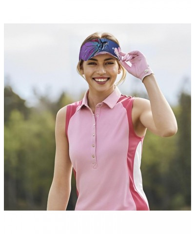 Butterflies and Flowers Sunscreen Visor Hats Sports Sun Visor Cap Adult Empty Top Baseball Cap for Women Men Black $9.61 Visors