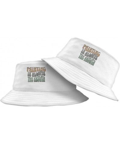 Artist Quote Bucket Hat - Printed Hat - Cool Design Bucket Hat - White, L/XL $18.80 Bucket Hats