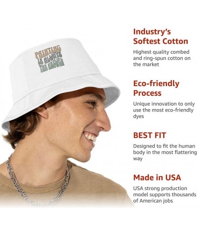 Artist Quote Bucket Hat - Printed Hat - Cool Design Bucket Hat - White, L/XL $18.80 Bucket Hats