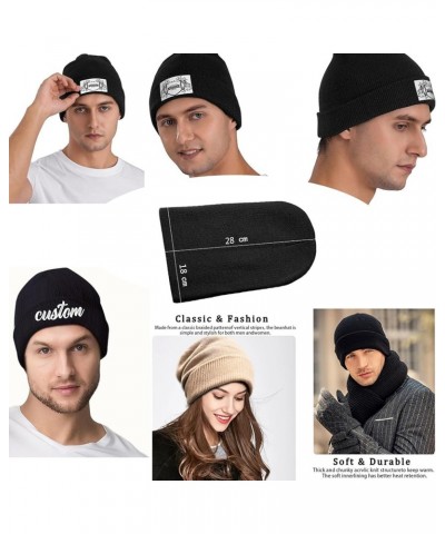 Anime Life in A Different World from Zero Beanie for Men Women Knit Hat Gifts for Anime Lovers Black-f $10.46 Skullies & Beanies