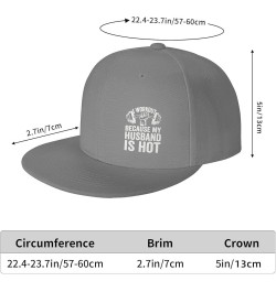 I Workout Because My Husband is Hot Flat Bill Hat Trucker Hats Baseball Caps Street Dancer Cap for Men Women Black Gray $11.4...