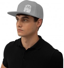 I Workout Because My Husband is Hot Flat Bill Hat Trucker Hats Baseball Caps Street Dancer Cap for Men Women Black Gray $11.4...