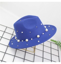 Classic Woven Men Hat Outdoor Cowboy Cattleman Hat Women's Winter Baseball Caps Run Cap 3-blue $13.02 Cowboy Hats