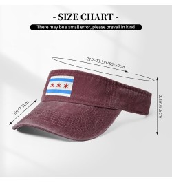 Flag of Chicago, Illinois (1933-1939) Sun Hat Sun Visor Hats for Women Men Baseball Cap Golf Hats Red $13.49 Sun Hats