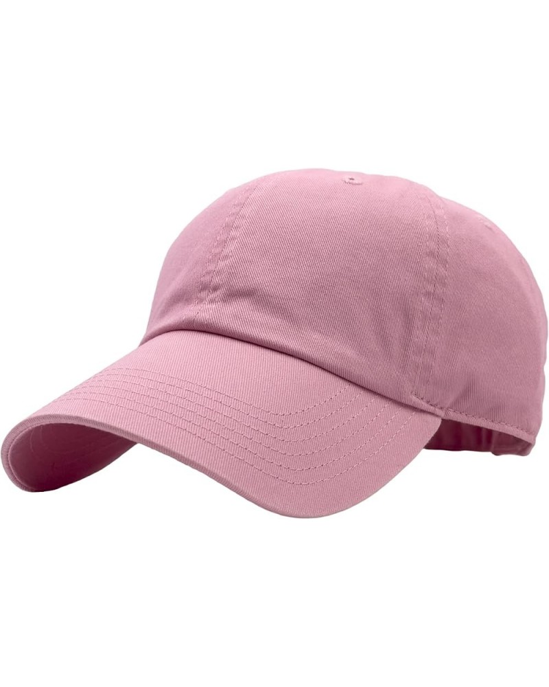 Unisex Classic Low Profile Cotton Baseball Cap Plain Blank Camoflauge Soft Unconstructed Adjustable Size Dad Hat Light Pink $...