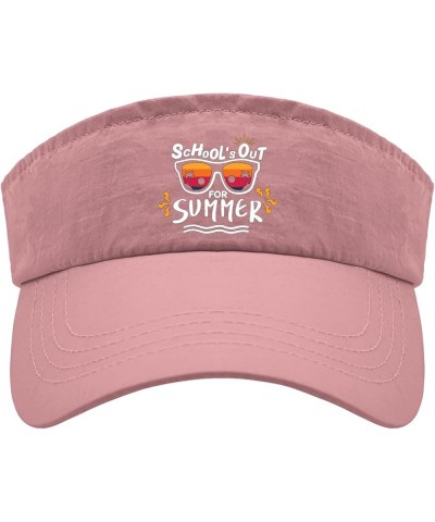 School's Out for Summer Happy Last Day of School Cap Visors for Adult Visor Hat Trendy Beach Hat Pink $10.99 Visors