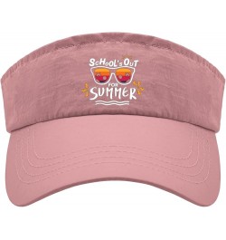 School's Out for Summer Happy Last Day of School Cap Visors for Adult Visor Hat Trendy Beach Hat Pink $10.99 Visors