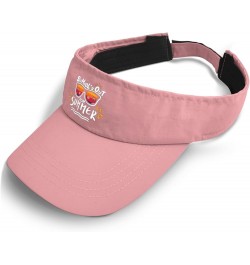 School's Out for Summer Happy Last Day of School Cap Visors for Adult Visor Hat Trendy Beach Hat Pink $10.99 Visors