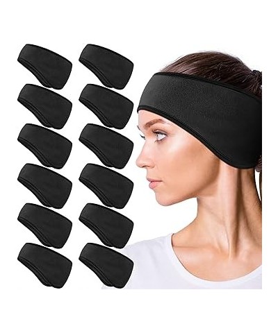 12 Pcs Ear Warmer Headband Winter Headbands Sports Running Elastic Ear Warmers Warm Ear Covers for Winter(Dark Gray) Dark Gra...