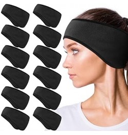 12 Pcs Ear Warmer Headband Winter Headbands Sports Running Elastic Ear Warmers Warm Ear Covers for Winter(Dark Gray) Dark Gra...