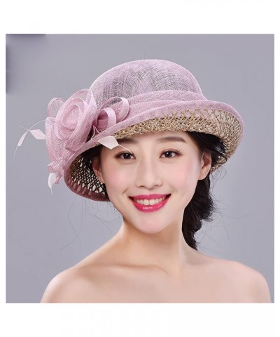 Summer Straw Hats for Women Flower Roll Brim Cool Travel Sun Protection Beach Cap Khaki $57.56 Sun Hats