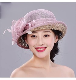 Summer Straw Hats for Women Flower Roll Brim Cool Travel Sun Protection Beach Cap Khaki $57.56 Sun Hats