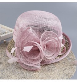 Summer Straw Hats for Women Flower Roll Brim Cool Travel Sun Protection Beach Cap Khaki $57.56 Sun Hats