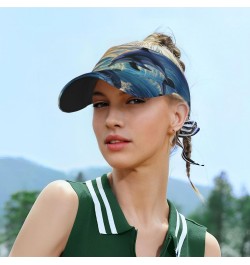 Sun Visor Hat Adjustable Empty Top Baseball Cap Dolphins in The sea Sun Hats for Women Men Sunscreen Visor Caps Summer Beach ...