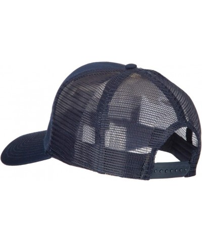 Fishing Grampy Embroidered Solid Cotton Mesh Pro Cap Navy $15.30 Baseball Caps