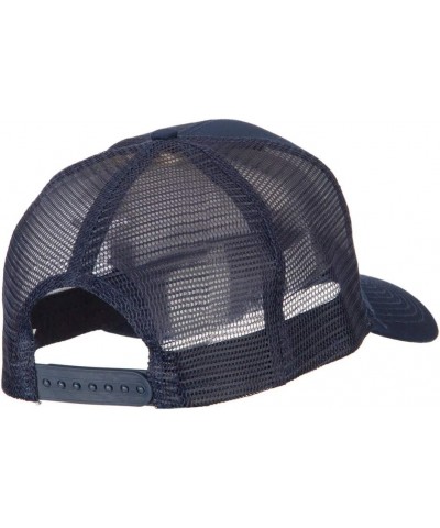 Fishing Grampy Embroidered Solid Cotton Mesh Pro Cap Navy $15.30 Baseball Caps