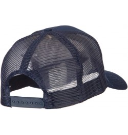 Fishing Grampy Embroidered Solid Cotton Mesh Pro Cap Navy $15.30 Baseball Caps