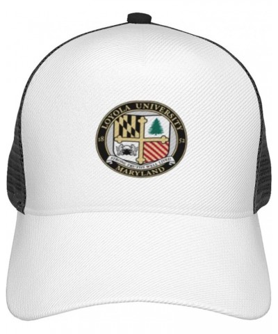 Loyola University Maryland Logo Curved Brim Mesh Baseball Cap Casual Sun Hat for Unisex Black $12.68 Baseball Caps