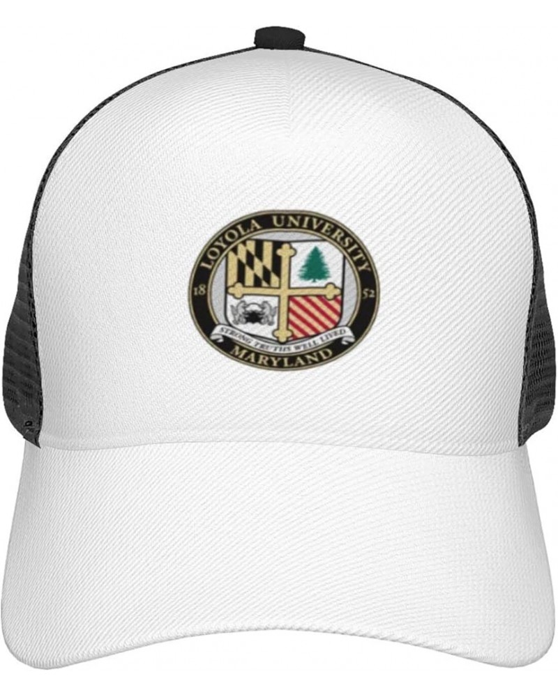 Loyola University Maryland Logo Curved Brim Mesh Baseball Cap Casual Sun Hat for Unisex Black $12.68 Baseball Caps