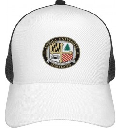 Loyola University Maryland Logo Curved Brim Mesh Baseball Cap Casual Sun Hat for Unisex Black $12.68 Baseball Caps